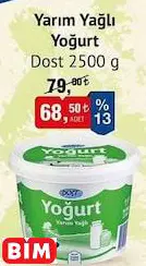 DOST YARIM YAĞLI YOĞURT 2500 G DOST YARIM YAĞLI YOĞURT 2500 G